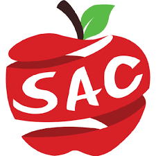 Red Apple with the letters SAC in white across it.