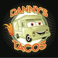 Cartoon taco truck logo with smiling face, text "Danny's Tacos," and a dynamic, colorful design.